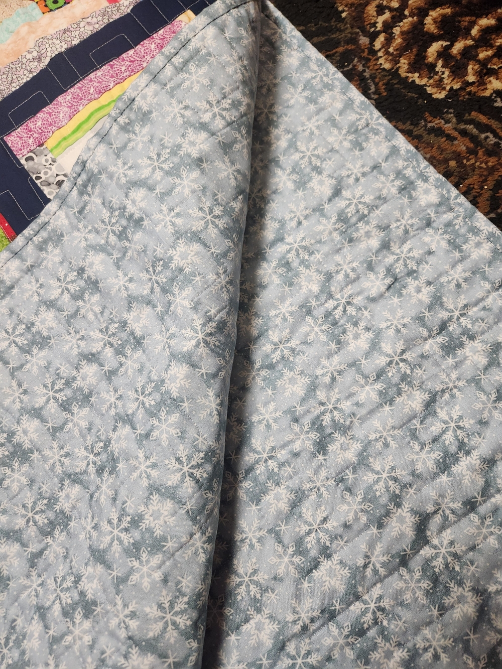 Handmade Multicolor Patchwork Quilt Runner - - Picture 4 of 12